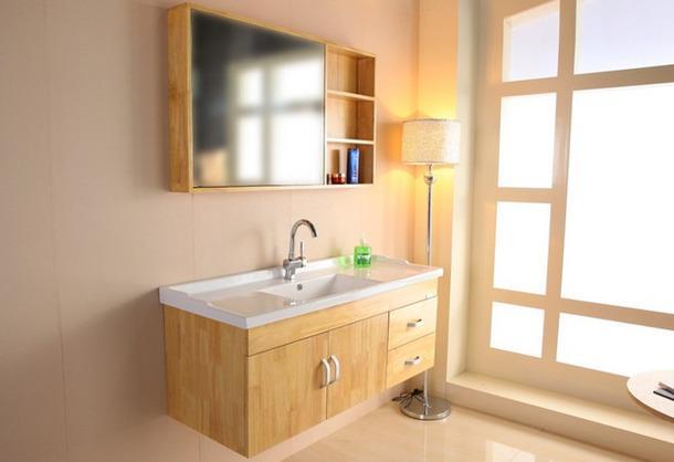 简约风格卫生间卫浴家具橡木浴室柜图片效果图